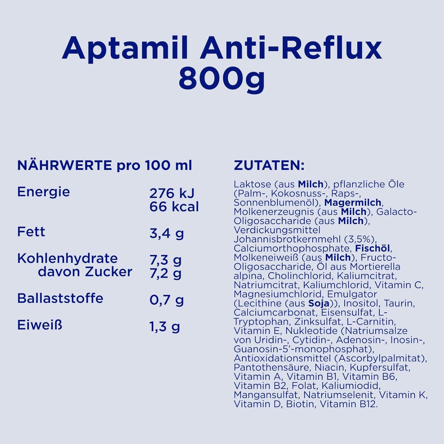 Aptamil Anti-Reflux - Complete Formula From Birth Dietary Management Vomiting & Regurgitation Baby Food Milk Powder 1 x 800g