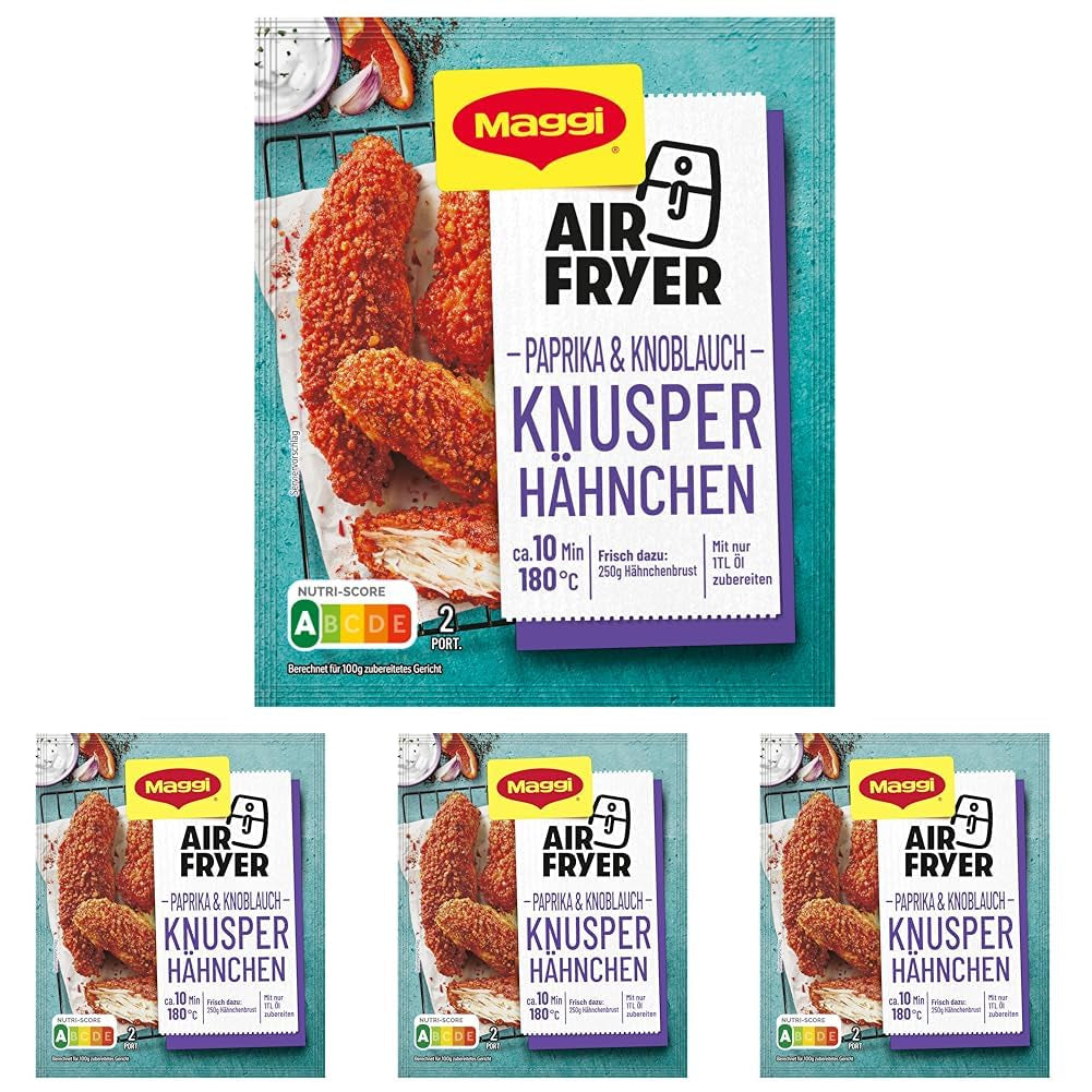 MAGGI Airfryer Knusper Hähnchen - Paprika und Knoblauch, 1er Pack (1 x 39g)