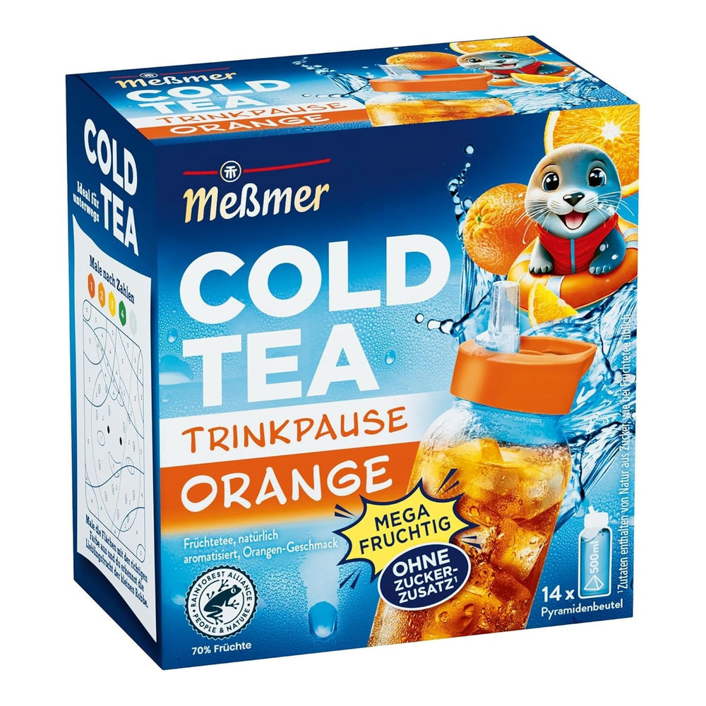 Meßmer Cold Tea Sommer-Beere | 14 pliculețe piramidale | Fără gluten | Fără lactoză | Vegan