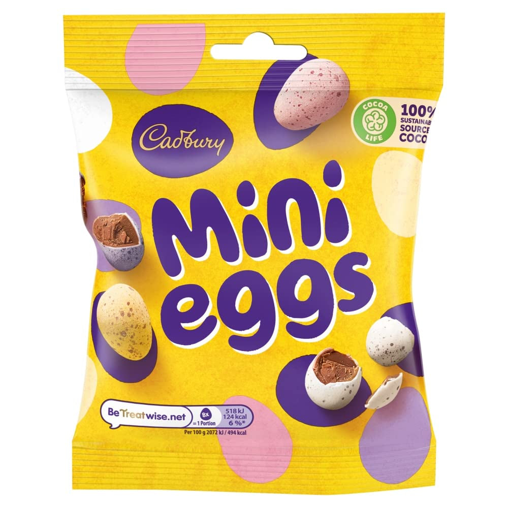 Pungă solidă cu ouă mici de ciocolată (80g) într-o tavă cu zahăr crocant (Easter Forms)
