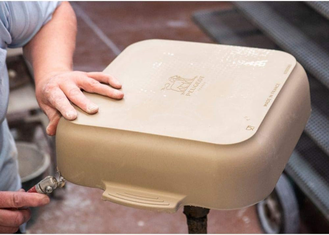 Peugeot Appolia Rechteckige Auflaufform Mit Griffen, Keramik, Schiefer / Grau, 7.2X31X21.7 Cm, Fassungsvermögen: Ca. 2 L, 60060 Molds and baking trays Naty Shop