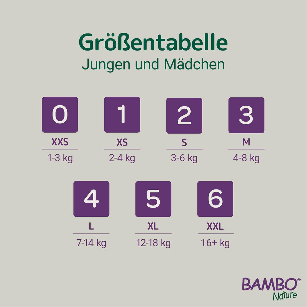 Bambo Nature baby diapers, size 4 (7-14 kg) - 48 pieces. Premium Diapers with Enhanced Leak Protection | Ultimate comfort and freedom for active kids | Dermatologically tested diapers