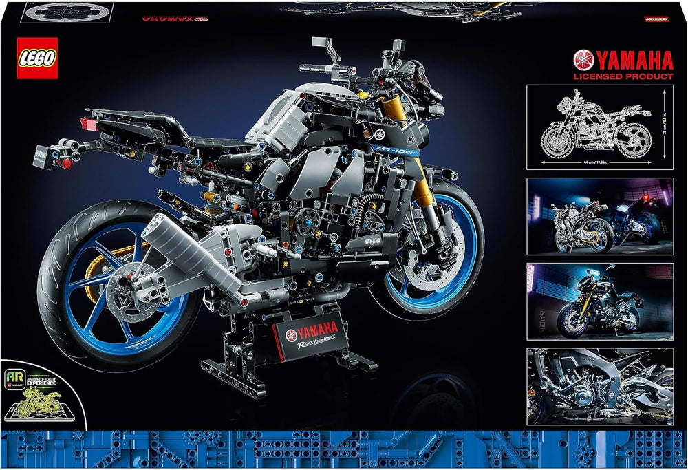 LEGO 42159 Technic Yamaha MT-10 SP Motorcycle Model Kit for Adults, Authentic 4-Cylinder Engine Vehicle Model, Functional Steering and Ar App, Gift for Men and Women Building Kits Besuche den LEGO-Store