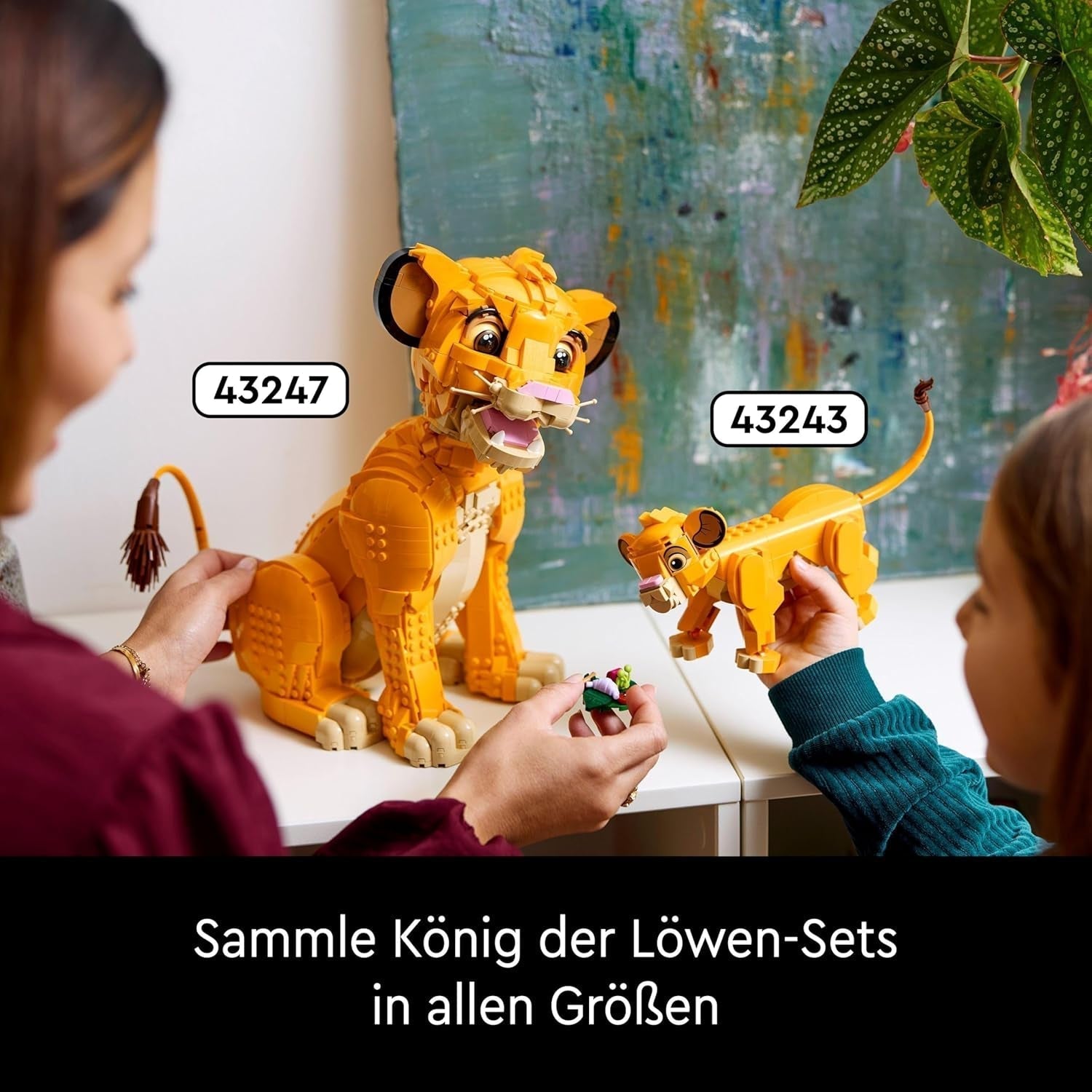 Lego Ç€ Disney Simba, the young lion king, building toy for collection with creative animal figurines, relaxing activity for adults, gift idea for women 43247 Building sets Besuche den LEGO-Store