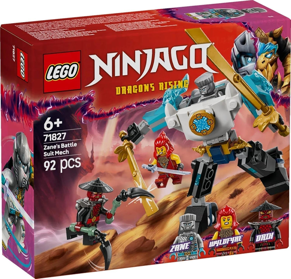 LEGO NINJAGO Zane's Action Mech - Ninja toy with 3 minifigures for role-playing - Small set to build and play for children - Gift idea for boys and girls from 6 years 71827 Building sets Besuche den LEGO-Store