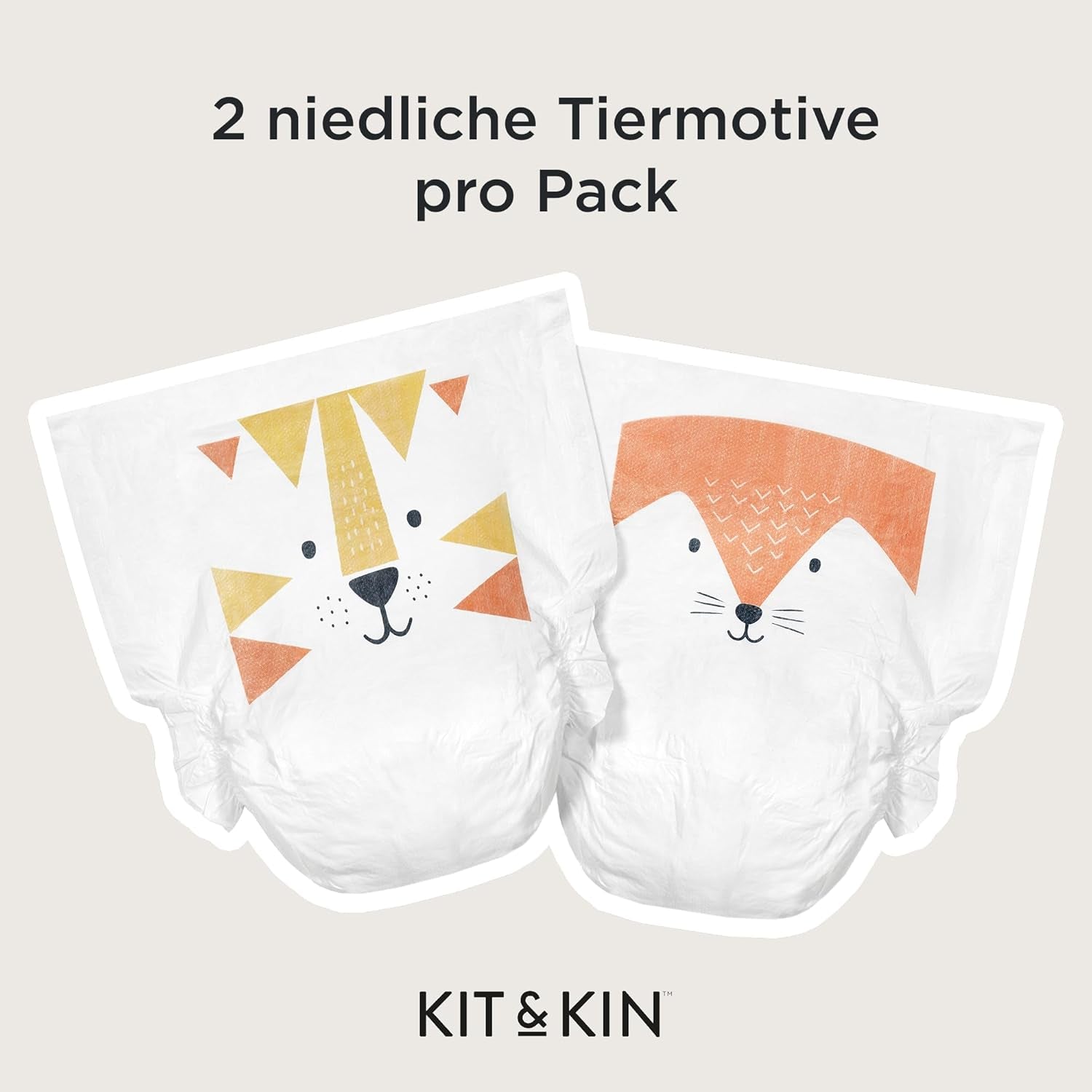 Kit & Kin Premium Diapers, Size 4 (9-14kg), 128 Count, Plant Based & Hypoallergenic, Reliable Leak Protection, Vegan & Cruelty Free