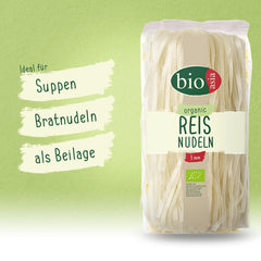 BIOASIA Organic Rice Noodles, 100% Organic Rice Flour Asian Noodles, Gluten Free & Vegan, 1 x 200g