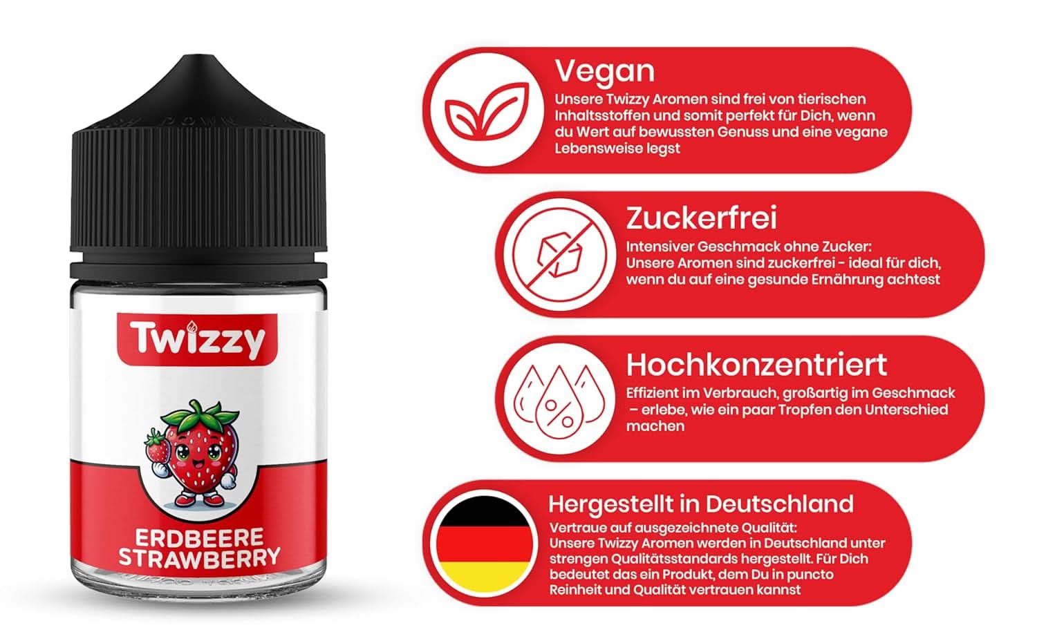 Twizzy Concentrated Strawberry Flavor, 60 ml Aromas Naty Shop