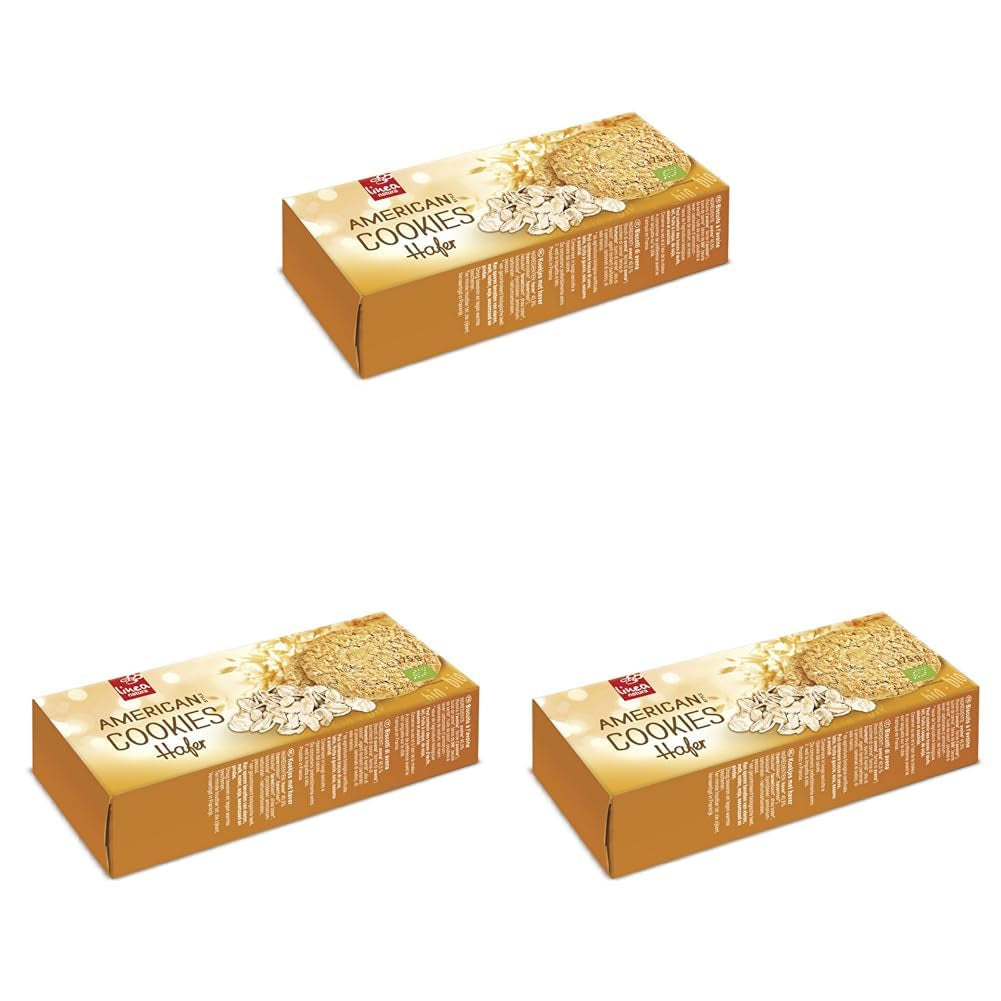 Fursecuri cu ovăz organice, Fursecuri cu ovăz americane, Fursecuri cu ovăz americane organice, 175 g