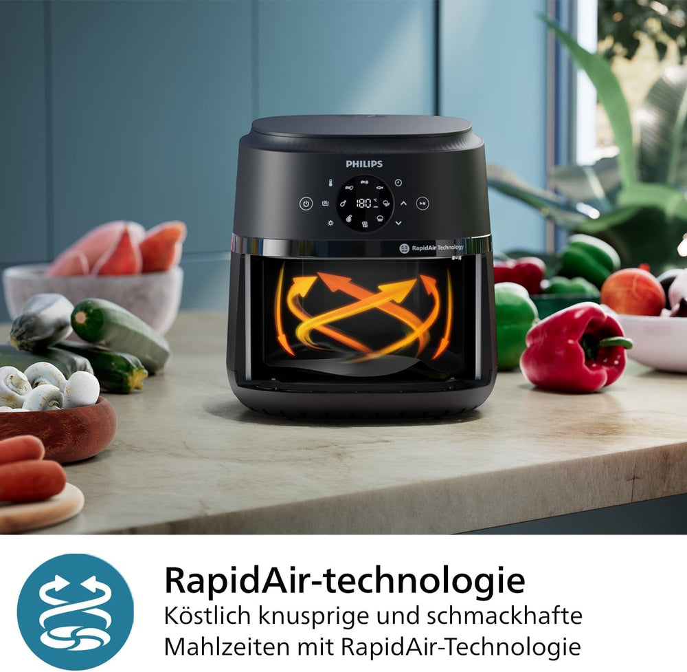Philips Airfryer 2000 series 4.2L - Digital touch screen, 13 cooking options, 9 preset functions, Up to 90% less fat with Rapidair technology, power 1500W Appliances Naty Shop