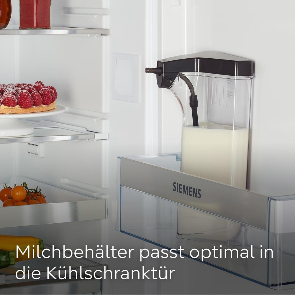 Espressor automat Siemens EQ900, ecran TFT color mare, 2 recipiente pentru boabe, 36 de băuturi calde și reci, cafea rece, super silențios, funcție pentru două cești, control prin aplicație, oțel inoxidabil, TQ907D03