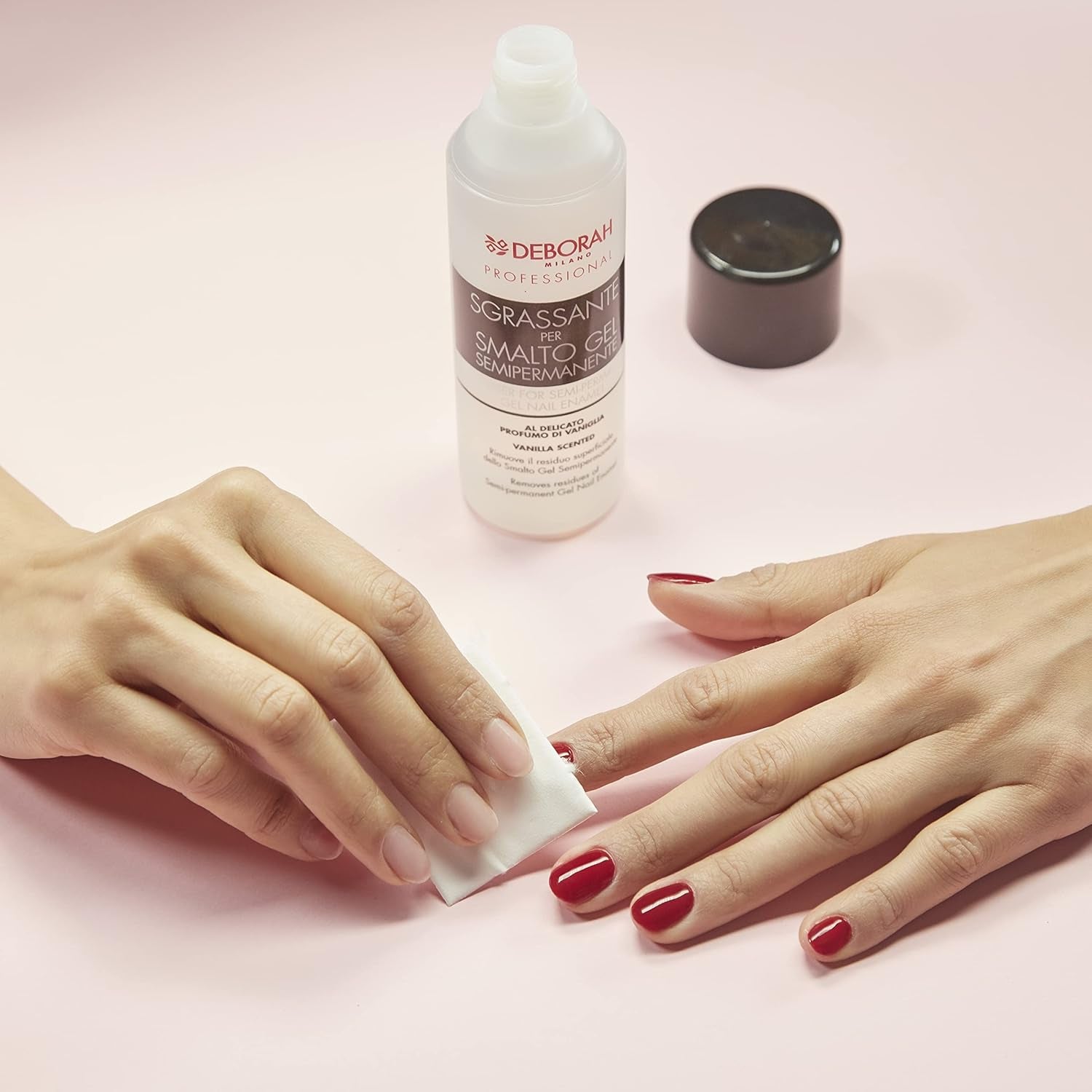 Milano Professional Nail Lacquer, halbpermanent, Nr. 32 Rose Crepe, Plumping-Effekt, langanhaltend, verleiht intensive und glänzene Nägel, 4.5 ml