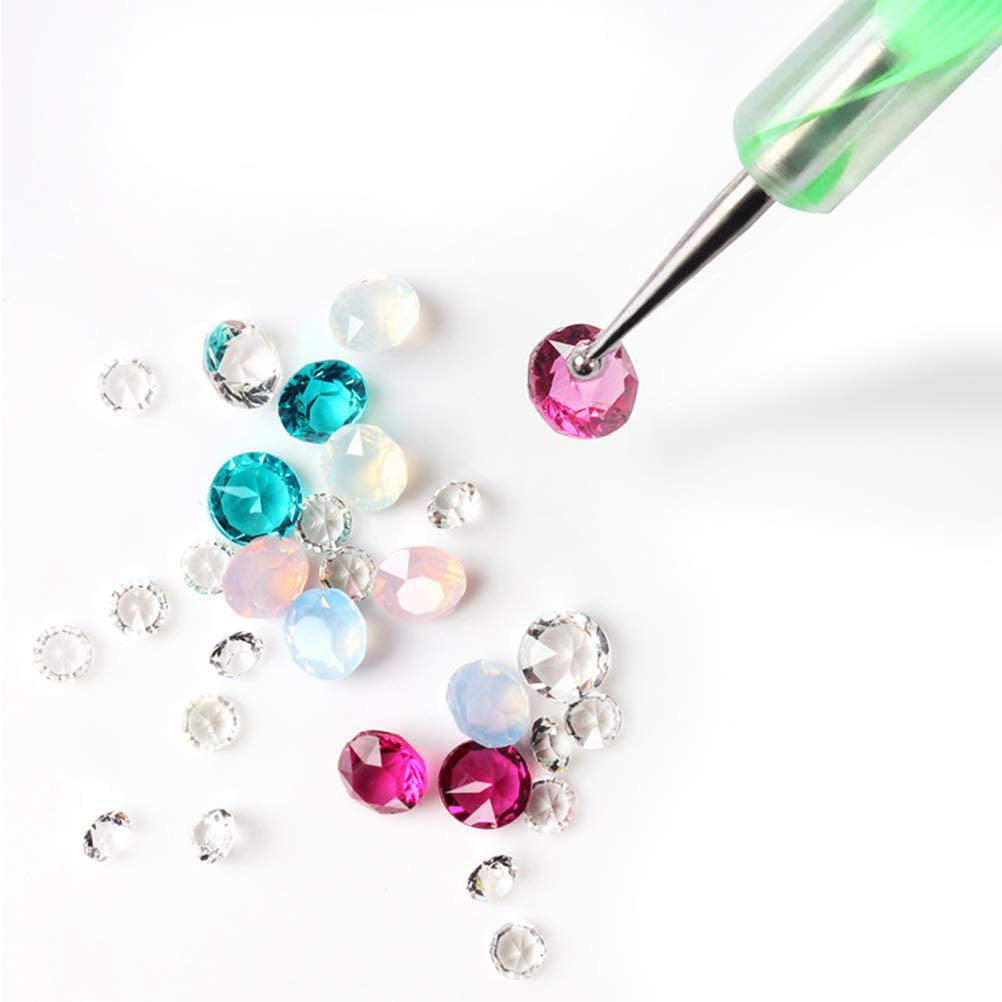 Strasuri pentru unghii cu instrumente de punctare, decorare unghii 3D, set de pietre cu sclipici pentru unghii, sclipici pentru decorarea unghiilor, accesorii pentru unghii design unghii cu pensetă