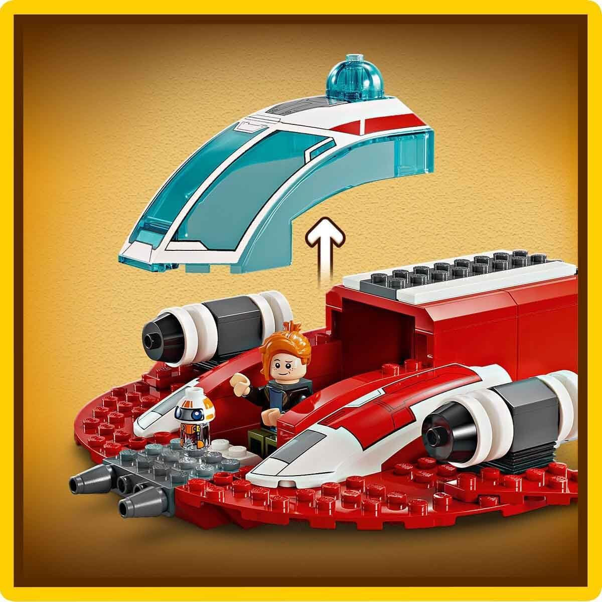 LEGO Star Wars: The Adventures of the Young Jedi Crimson Firehawk, Kids Starter Set with Buildable Spaceship, Speeder Bike and 3 Figures, Gift for Boys and Girls 4 Years Old 75384 Building Sets Besuche den LEGO-Store