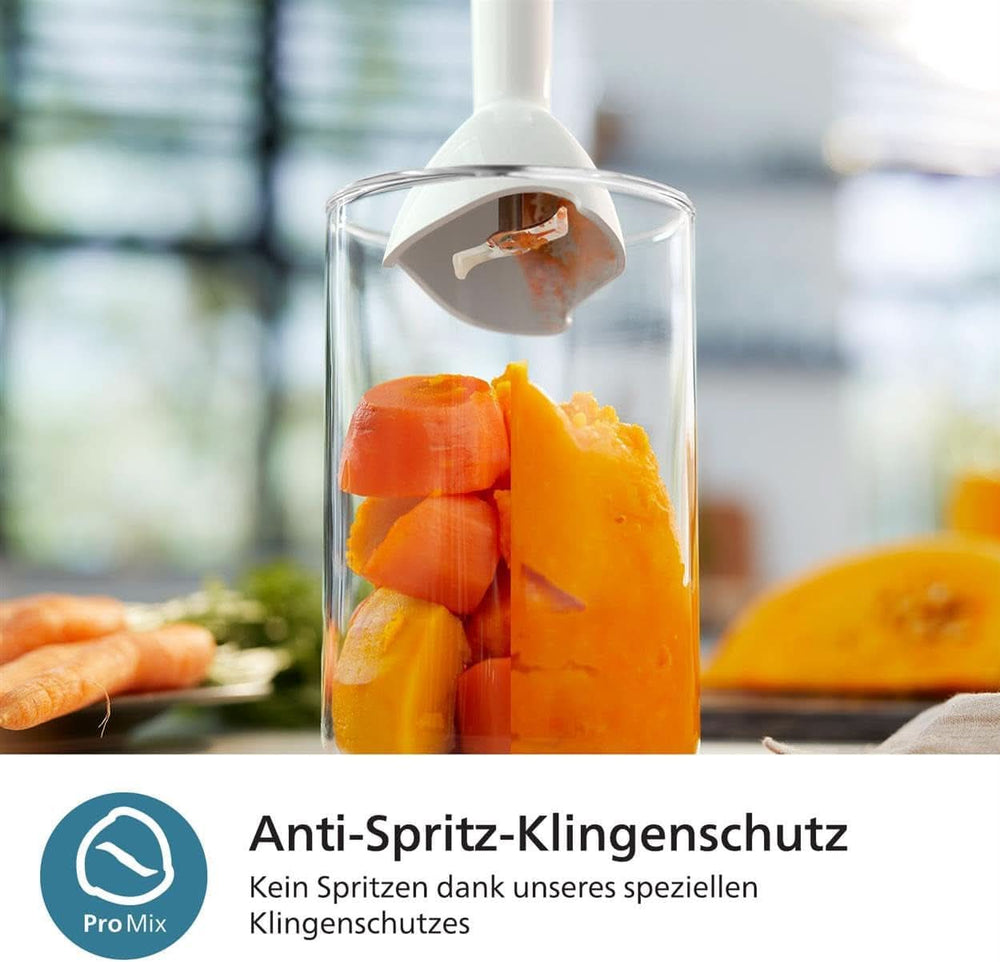 Philips 5000-Serie Stabmixer - 1200W Leistung. Promix-Technology. Led Geschwindigkeitsanzeiger. Stufenlose Geschwindigkeitseinstellung. Compact Design. Leicht Zu Reinigen. Schwarz (HR2681/00) Kitchen Naty Shop