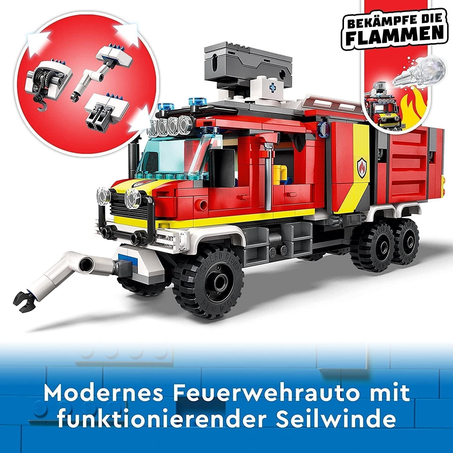 LEGO 60374 City Fire Brigade Command Vehicle Modern Fire Truck Toy with Fire Fighting Drones Figures for Kids Building Sets Besuche den LEGO-Store
