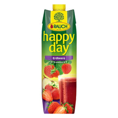 Rauch Happy Day Strawberry | Intense strawberry flavor | Refined with apples and lemon | 6X 1 liter, Tetra Prisma Alcohol-free drinks Naty Shop