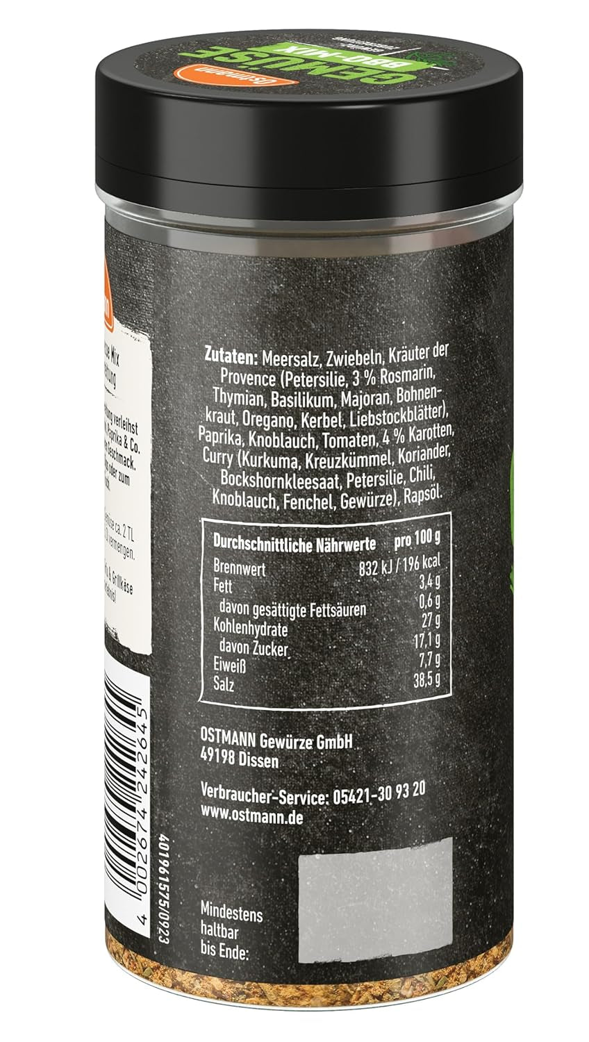 Ostmann Gewürze - Gemüse BBQ Mix | Gewürzzubereitung für Gemüse | Mediterrane Kräuternote für Grillgemüse, Tofu und Co. | 120 g in a strainer