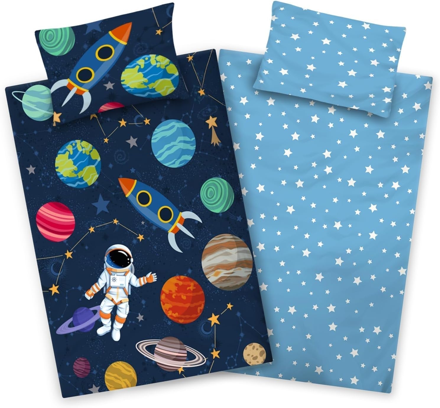 Aminata Kids children's bedding, outer space, cotton Bedding - children Naty Shop Default Title