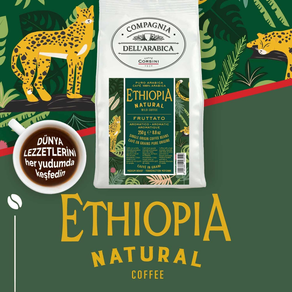 CAFFÈ CORSINI 1950, Etiopia 100% cafea Arabica 250g