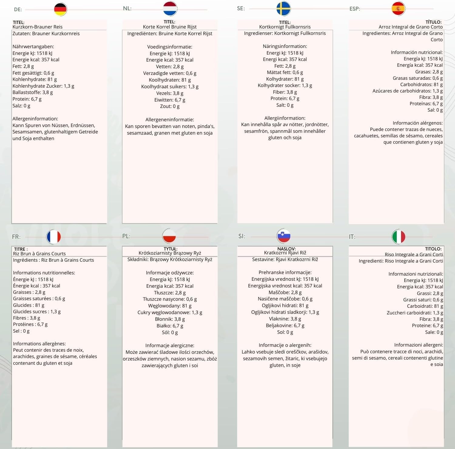 Wholefood Earth short grain brown rice - non-GMO - natural - vegan - dairy-free - no added sugar, 2 kg