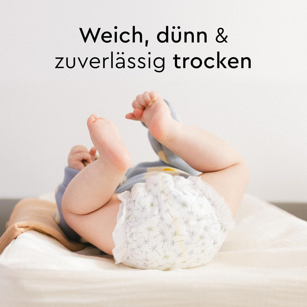 Scutece pentru bebeluși LILLYDOO prietenoase cu pielea - Mărimea 3 (6-10 kg), 29 de bucăți, protecție fiabilă împotriva scurgerilor, moi, fără parfum și fără loțiune pentru pielea sensibilă, testate dermatologic