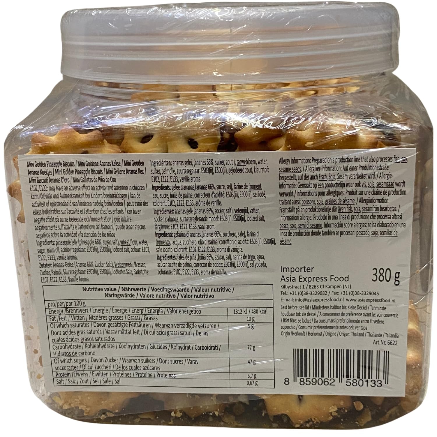 - Mini fursecuri cu ananas auriu, (1 x 380 g)