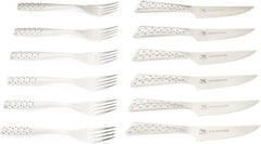 Weber Deluxe Steak Set, 6 pieces, Monobloc design stainless steel, extra sharp, ergonomic handle Kitchen Naty Shop