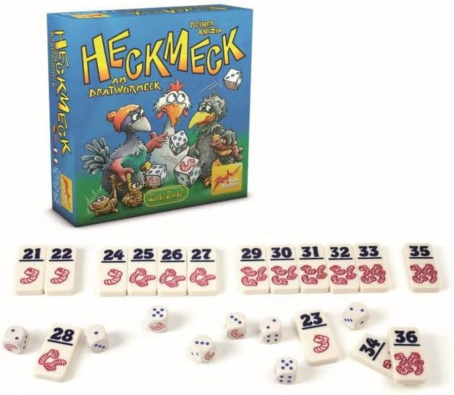 Zoch 601125200 – Heckmeck am Bratwurmeck – the turbulent dice game in the popular chicken frame for smart birds who have smelled the bratwurmeck worm, from 8 years