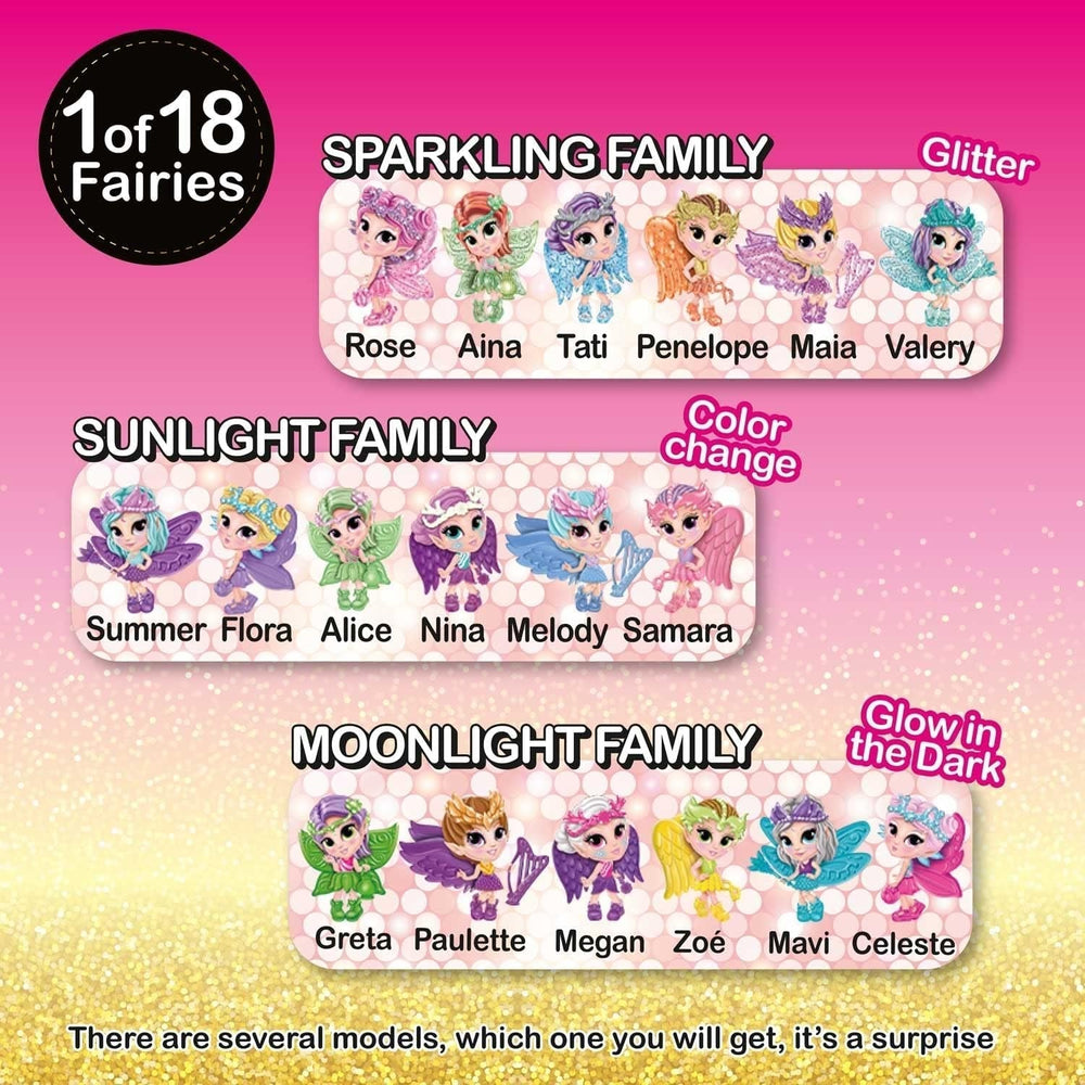 CRAZE Fairy in My Pocket | Păpușă zână cu aripi, jucărie zână de colecționat cu efecte speciale precum sclipici, strălucire în întuneric și schimbare de culoare Papusi Naty Shop