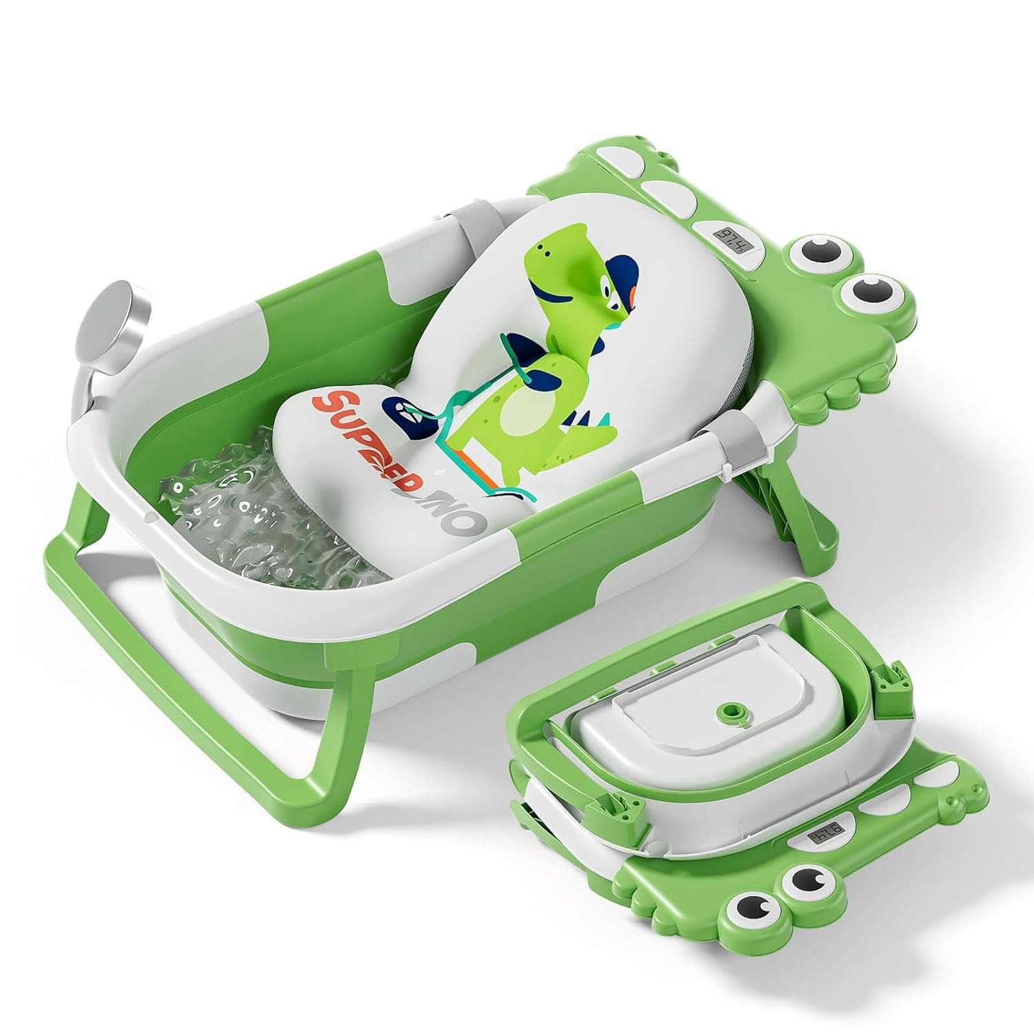 Cada de baie pliabila pentru bebelusi cu perna de baie si termometru integrat Mama si Copilul Naty Shop