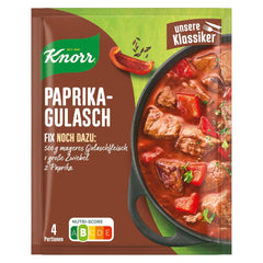 Knorr Fix Würzmischung Paprika-Gulash für eine leckeres Fleischgericht mit natürliche Ingredienten 4 Portionen