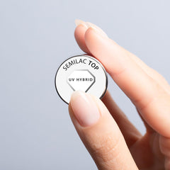 Semilac Top Coat Nail Polish 7ml, Innovative, UV/LED, Hybrid Nail Polish, Glossy Finish, Protects, Transparent