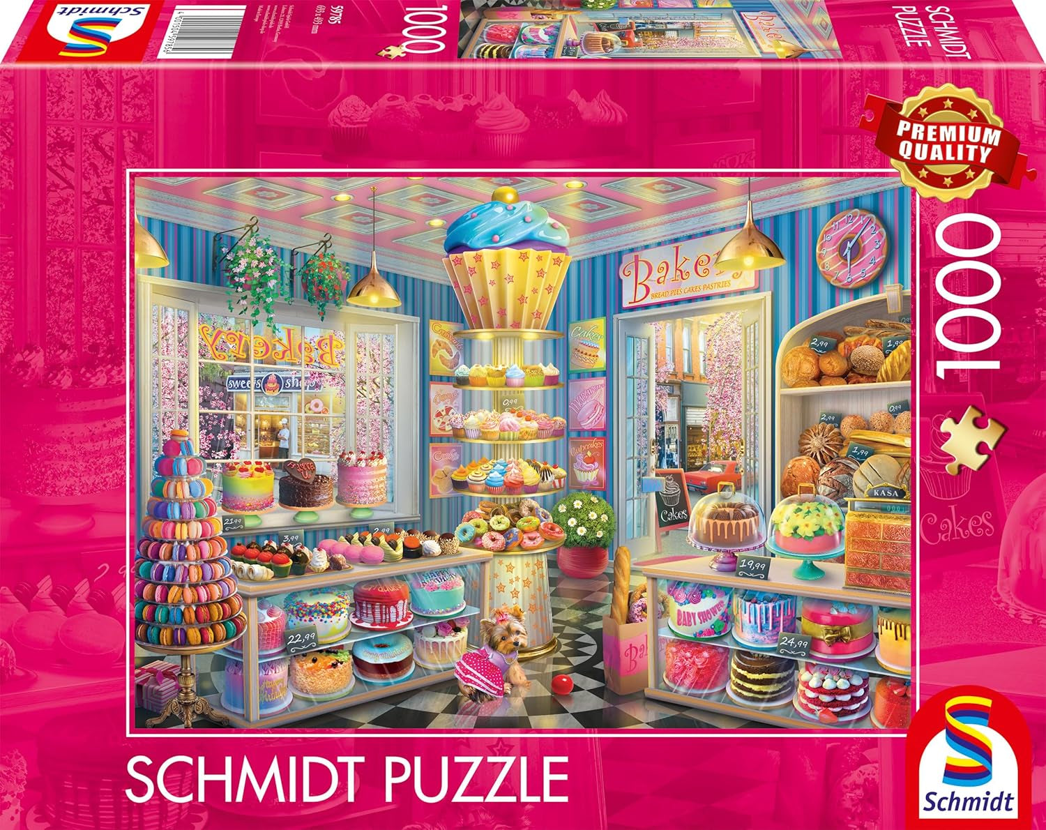 Schmidt Spiele 59785 Brutărie colorată, puzzle jigsaw 1000 piese Puzzle Naty Shop Titlu implicit