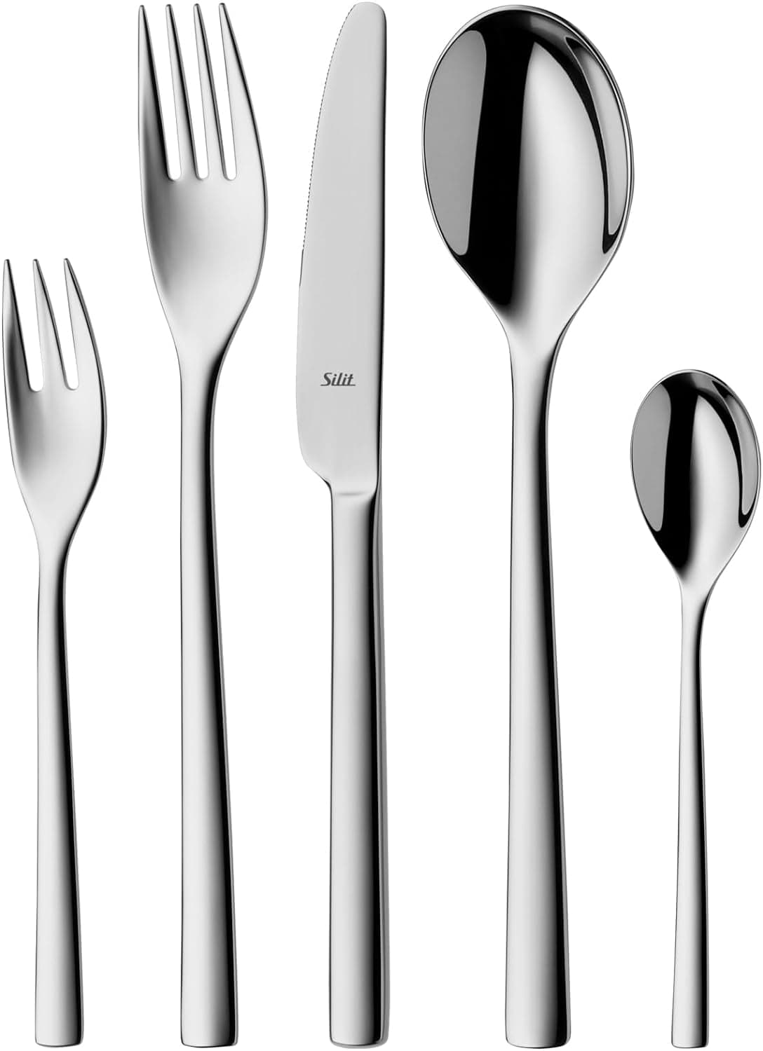 Silit Trend cutlery set 6 people, 30 pieces, monobloc knives, stainless steel Crominox Kitchen Naty Shop