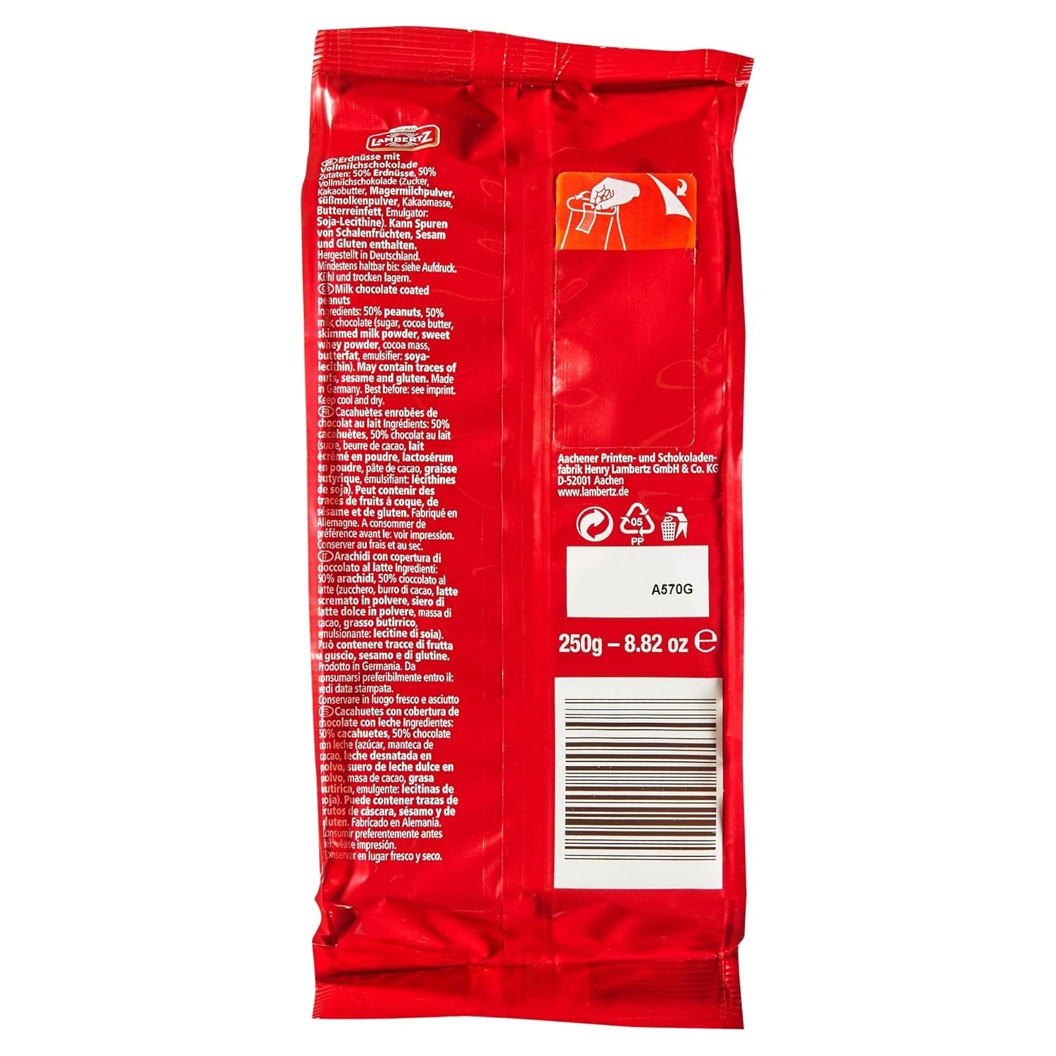 Peanut Mountains milk chocolate (250 g)