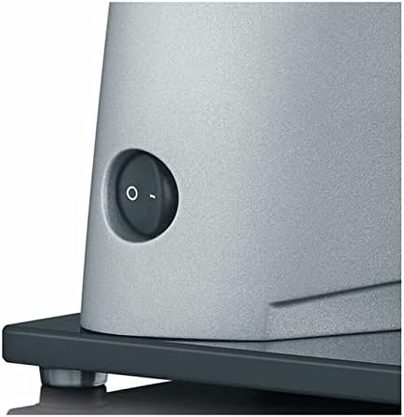 GRAEF SKS S32000, silver electric slicer with full metal housing and glass base plate Graters and Slicers Naty Shop