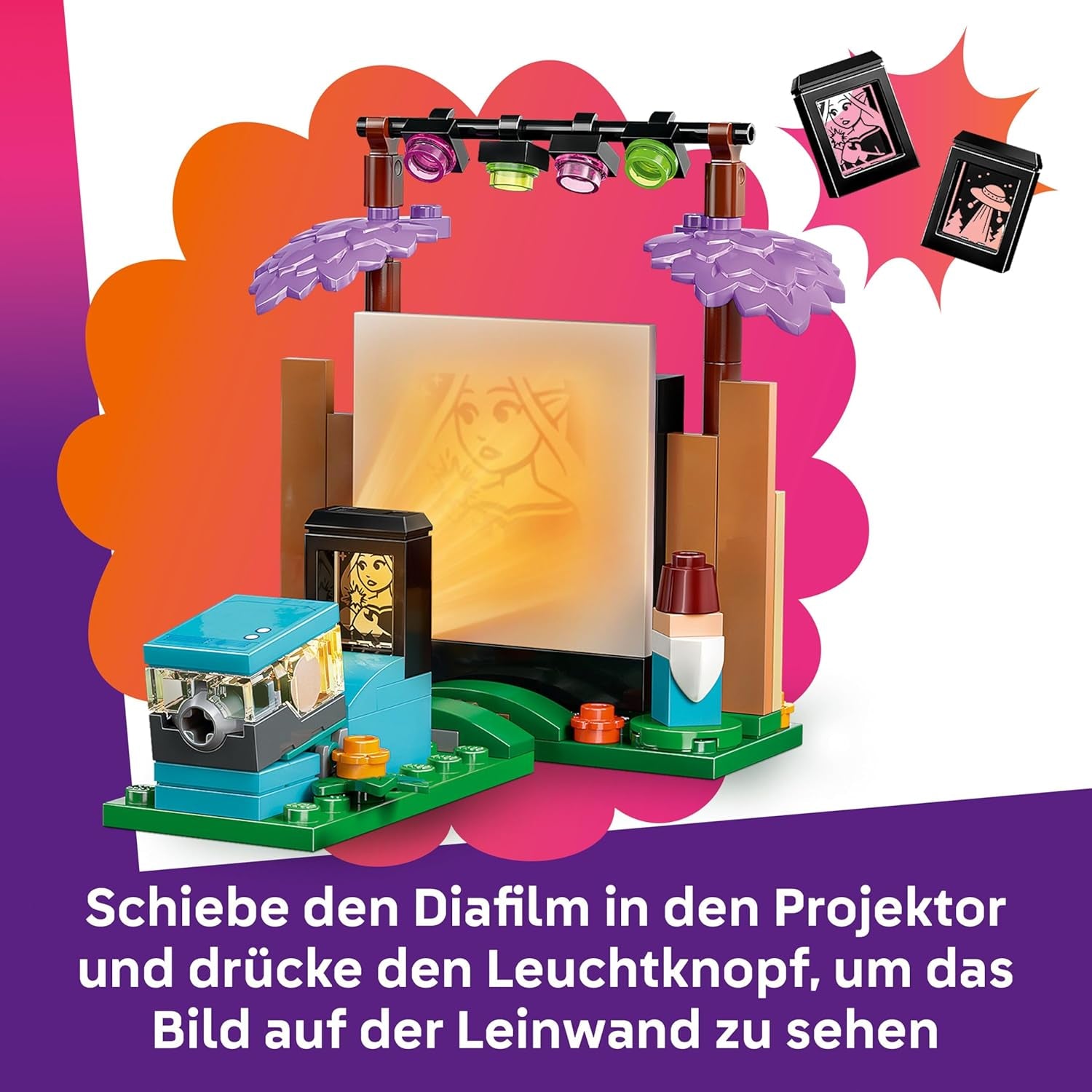 LEGO Friends Friendship Movie Night Toy for 6+ Year Old Girls - incl. 2 Mini Dolls, a Screen and a Light Brick Projector - Creative Building Set - 42642