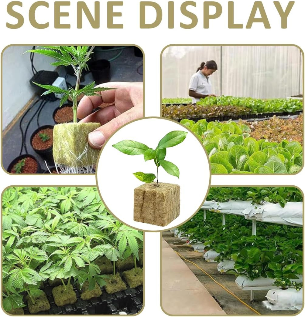 Rockwool Seedling Cubes 28 - Rockwool Cubes 4x4x4cm - Seedling Cubes, Rockwool Cubes, Hydroponic Seedling Systems/Cloned Plants/School Projects, Growing Seedlings Without Soil