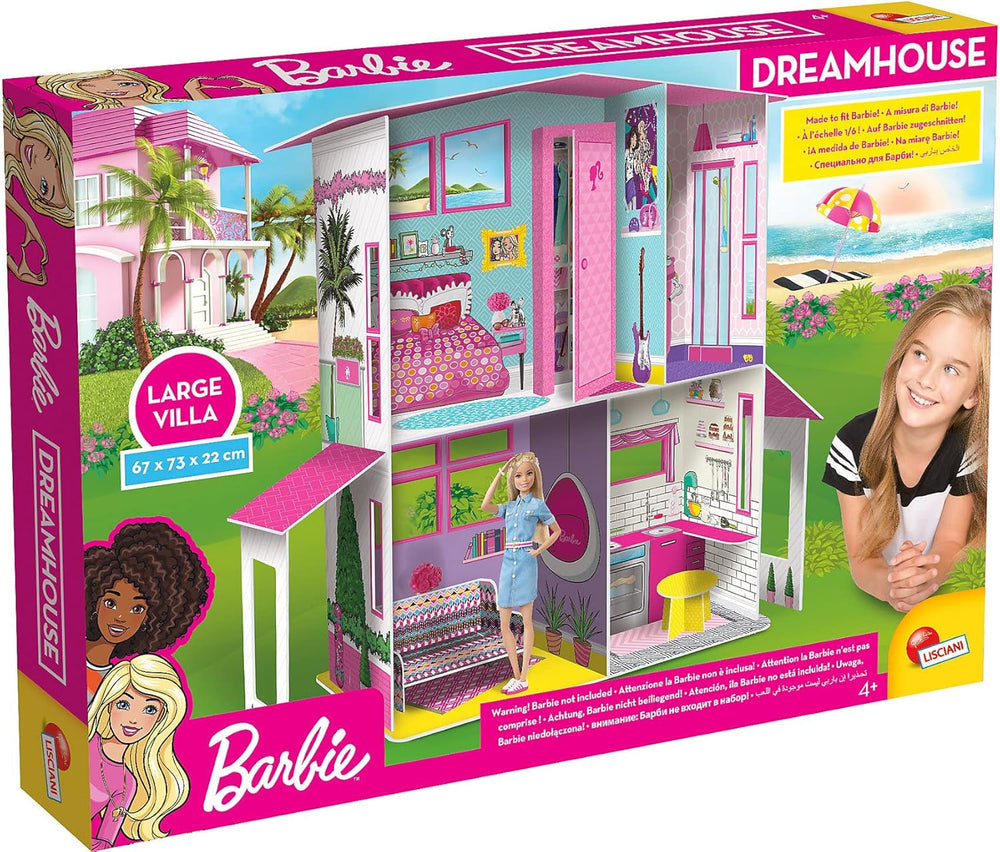 Lisciani - BARBIE Dollhouse - Barbie Dream Villa On Two Floors - 3D House To Build, Decorate And Design - Creative Craft And Construction Toy For Children 4 Years And Up Doll Houses Naty Shop