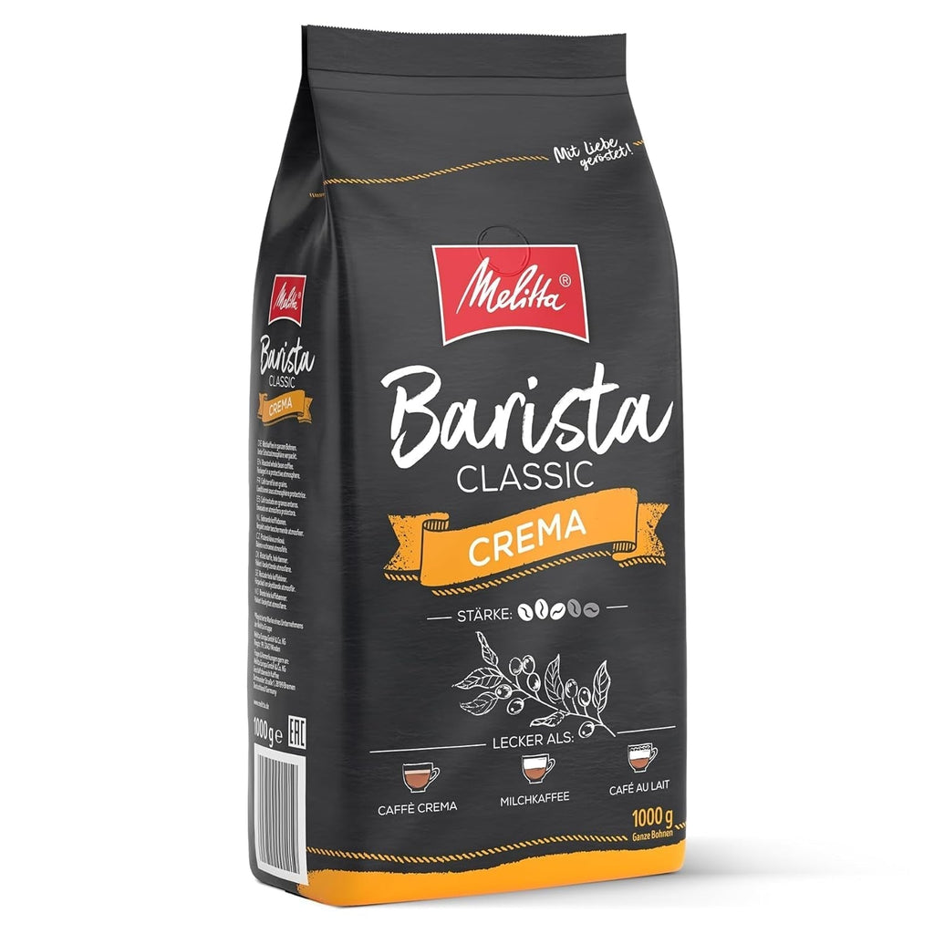 Melitta Barista Classic Espresso, Boabe de cafea întregi 1 kg Cafea Naty Shop 1 Kg Crema