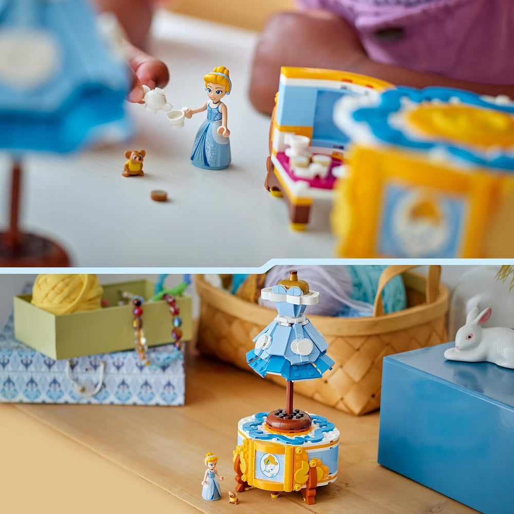 LEGO ǀ Disney Princess Cinderella's Dress, Spielzeug für Jungen und Mädchen ab 9 Jahren - Inkl. EIN Kleiderständer, Cinderella Mini-Puppe und Maus Figur - Kreatives Spielset 43266