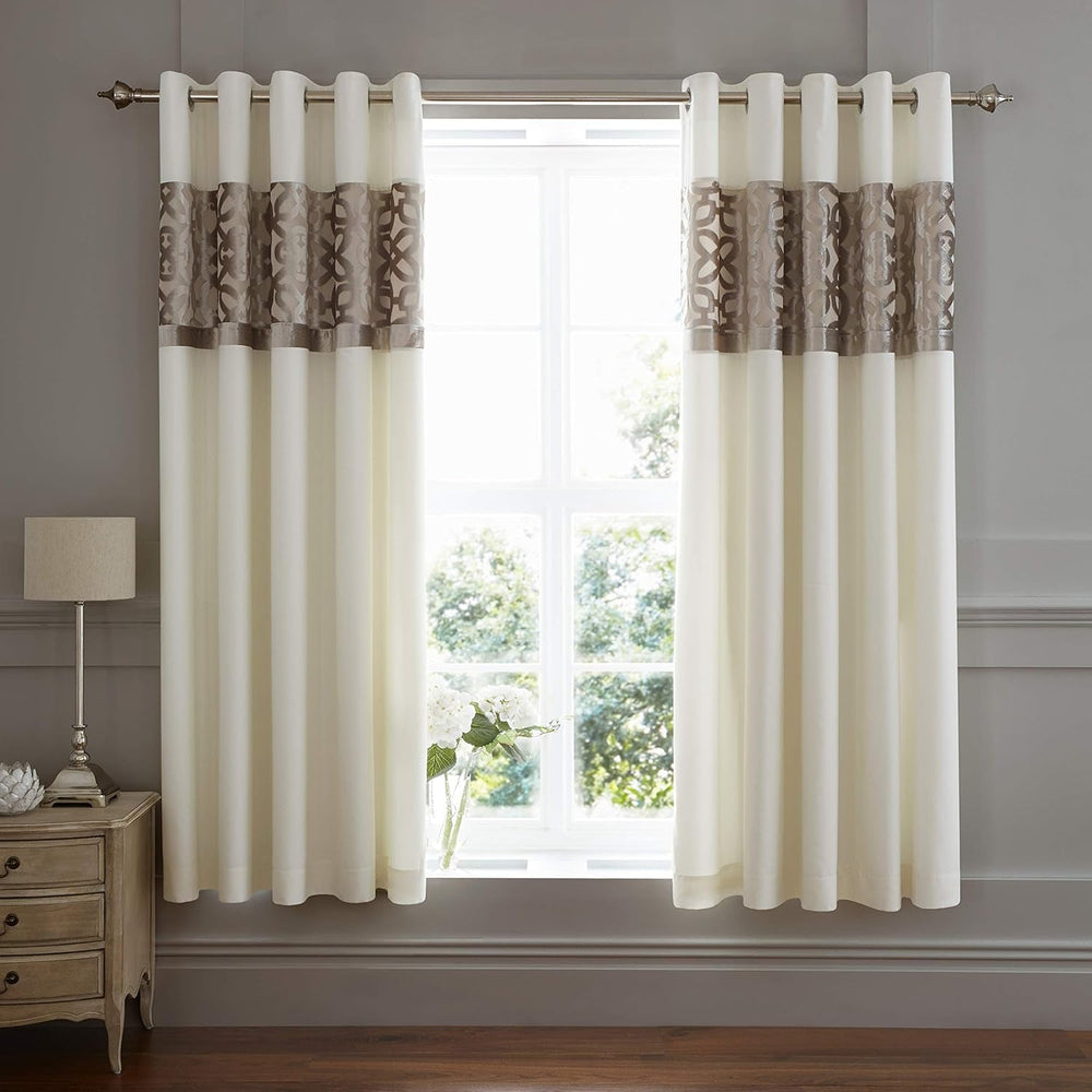 Catherine Lansfield Lattice Cut Velvet, Natural, bed cover - 220X230Cm Catherine Lansfield Beds and Covers H183 X W168 Cm (pack of 2)