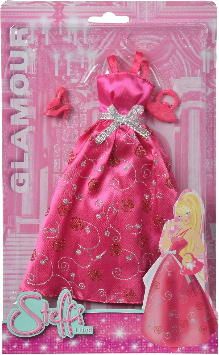 Simba 105723369 - Steffi Love Glamour / Puppenkleidungs-Set / 3-fach sortiert / Es wird nur ein Artikel geliefert / Ballkleid für alle 29cm Puppen / Ohne Puppe Assorted