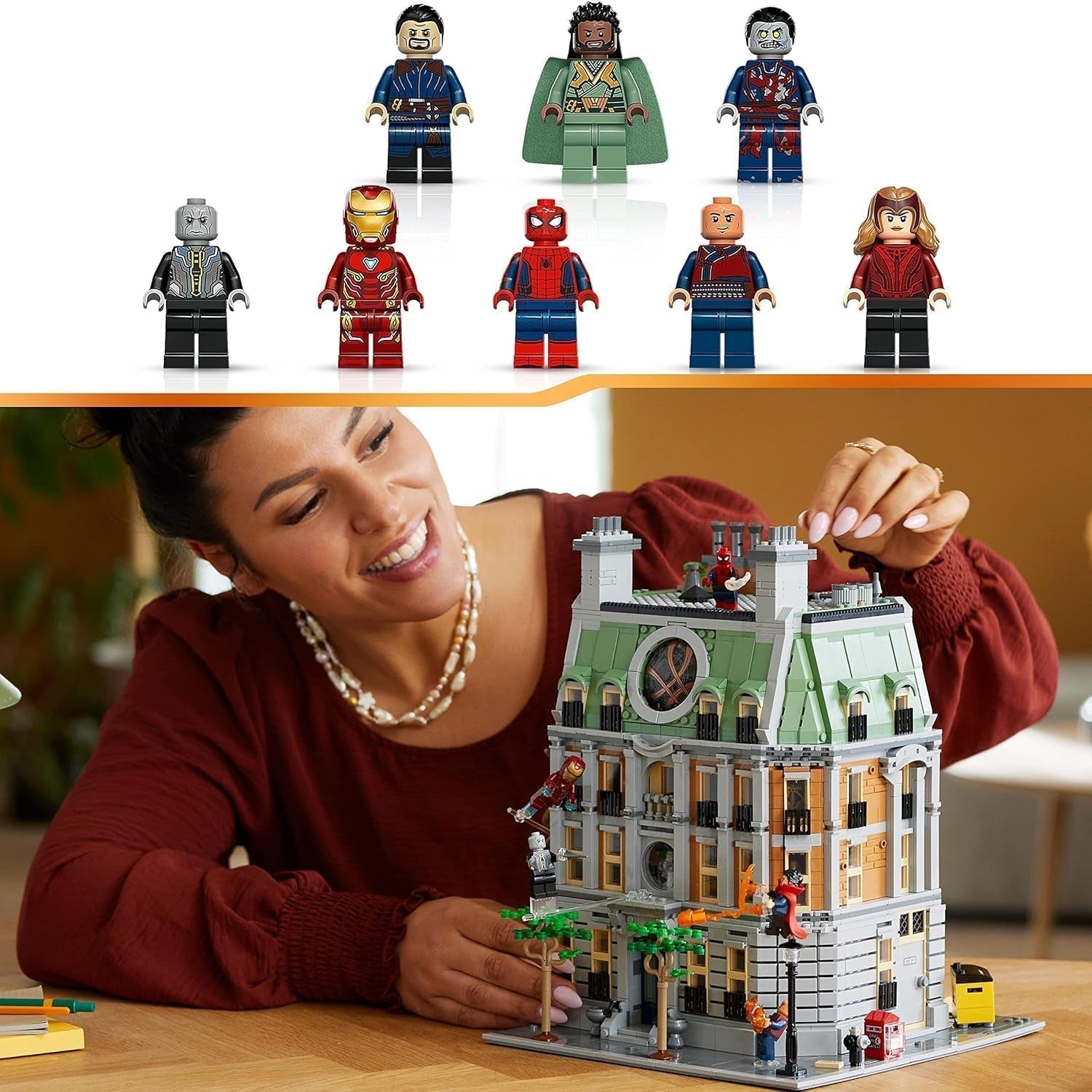 LEGO Marvel Sanctum Sanctorum 3-Story Modular Building Set with Doctor Strange and Iron Man Minifigures Avengers: Endgame Toy House Fan Collectible Great Room Decor 76218 Building Sets Besuche den LEGO-Store