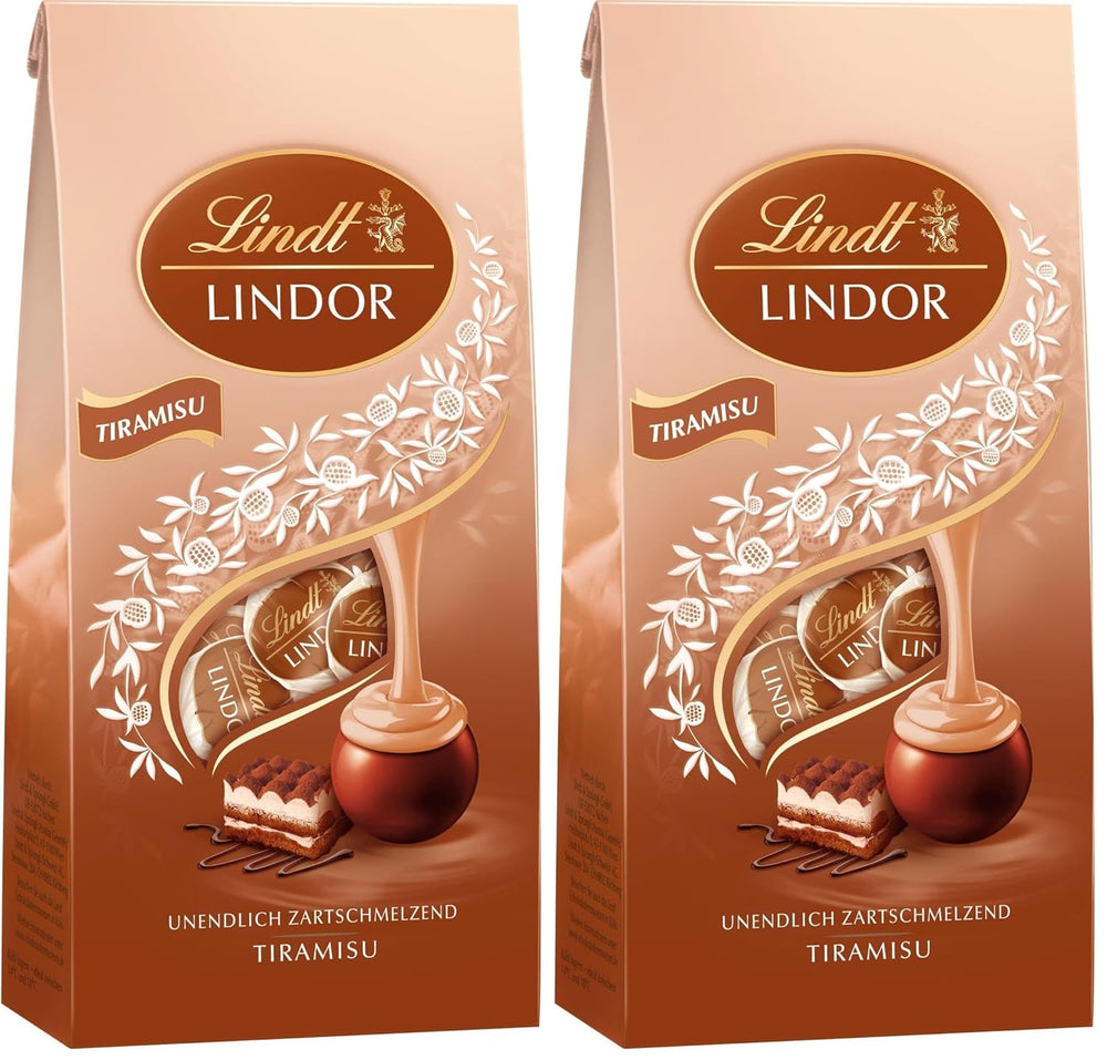 Lindt Chocolate | LINDOR Tiramisu Bag | 137g | 11 Milk Chocolate Balls with Melt-in-your-Mouth Tiramisu Filling | Gift of Chocolate
