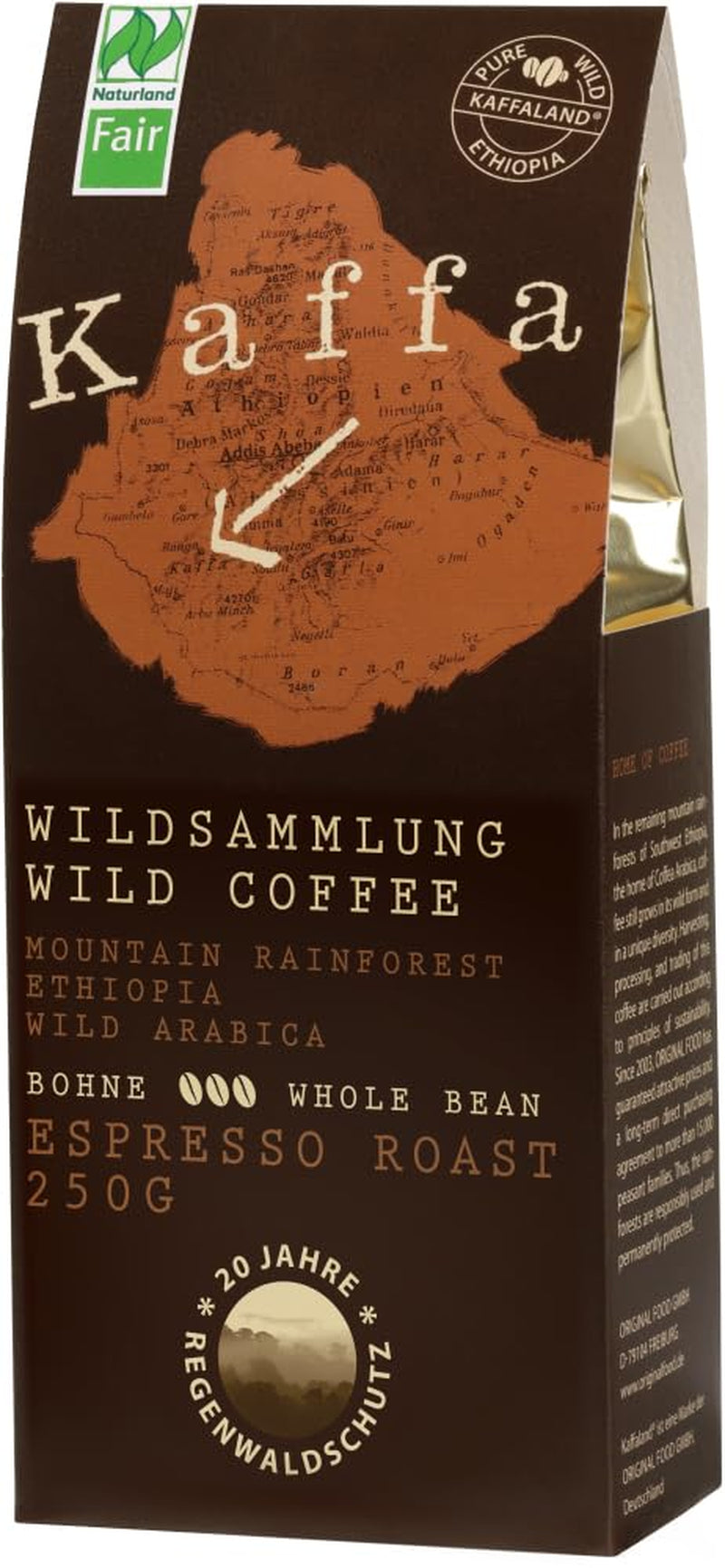 Espresso organic prăjit, boabe întregi (6 x 250g)