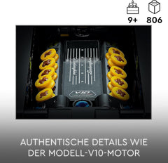 LEGO 42161 Technic Lamborghini Huracán Tecnica Toy Car Model Kit Racing Car Building Set for Kids Boys Girls Motor Sports Fans Collection Gift Building Sets Besuche den LEGO-Store