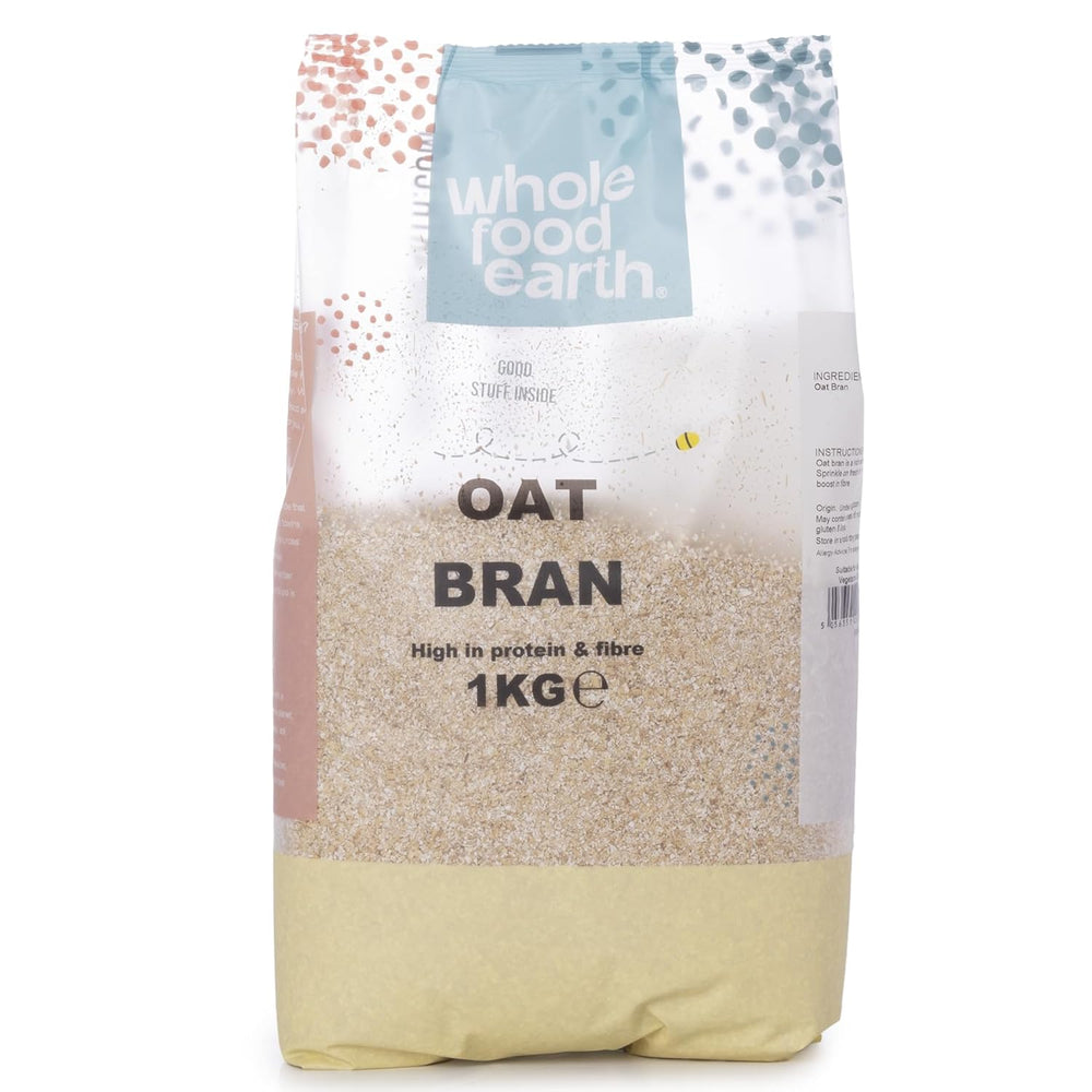 Wholefood Earth stabilized oat bran 2 kg | Non-GMO | Rich in fiber