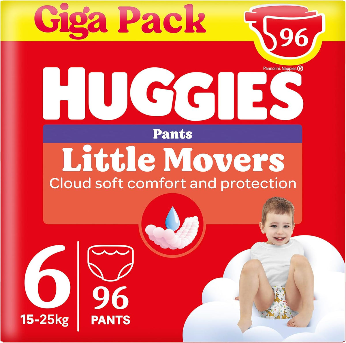 Huggies Little Movers Disney Pants, Size 6, 96 Count (2 x 48), Monthly Box